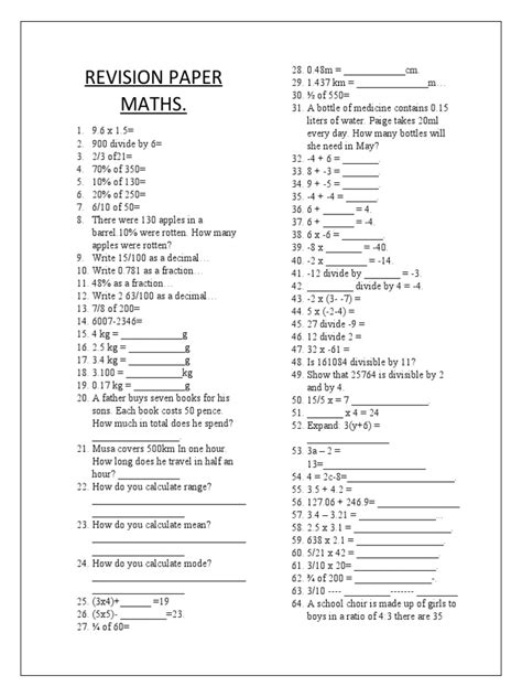 year 7 maths iseb Doc