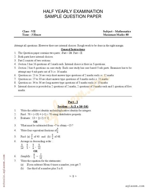 year 8 maths exam papers half yearly Epub