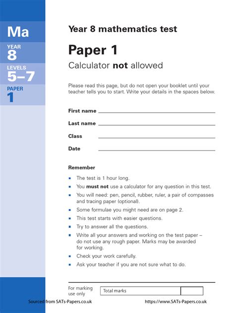 year 8 optional sats paper 2006 Kindle Editon