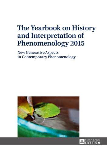 yearbook history interpretation phenomenology 2015 Reader