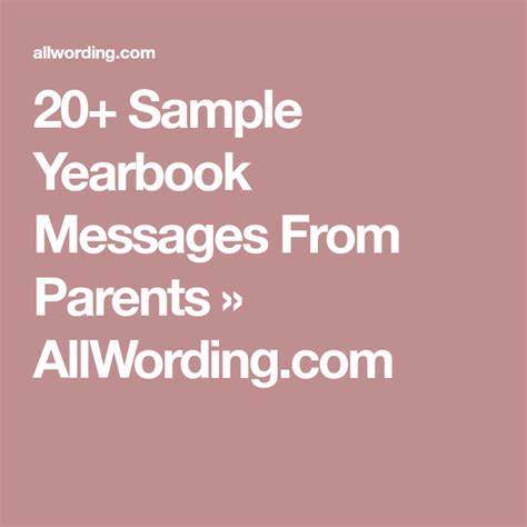 yearbook parent messages examples Epub