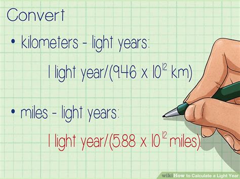 years to light years conversion