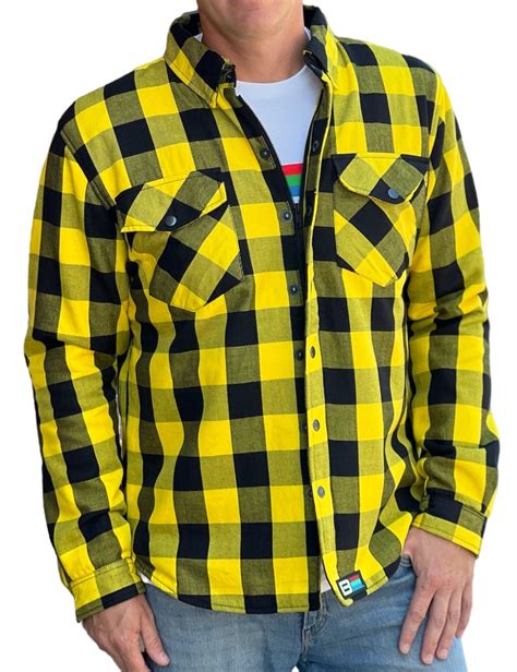 yellow and black plaid shirt