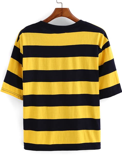 yellow and black striped shirt