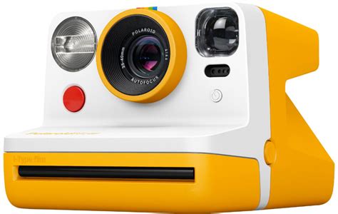 yellow polaroid instant camera