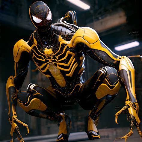 yellow spiderman suit