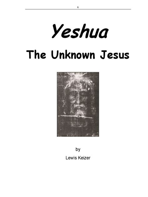 yeshua the unknown jesus Kindle Editon