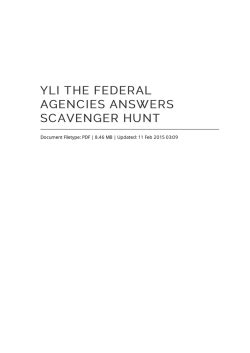 yli the federal agencies answers scavenger hunt PDF