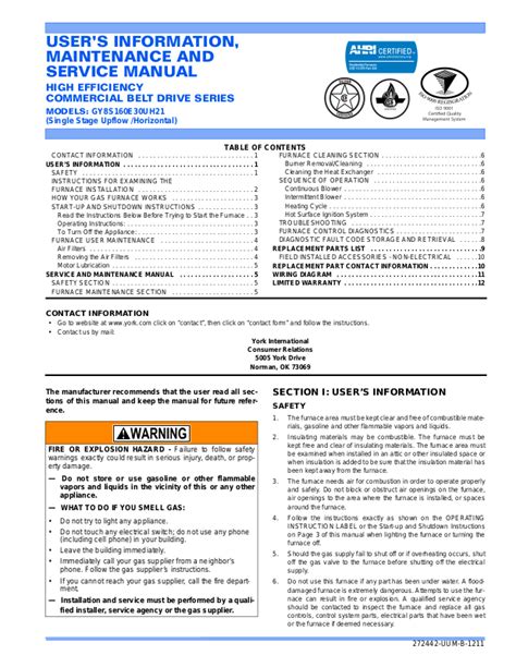 york gy8s160e30uh21 serviceuser manual Doc