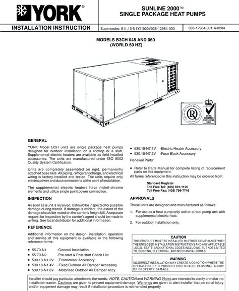 york heat pump owners manual Kindle Editon