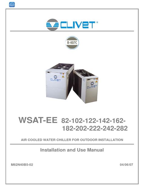 your user manual clivet wsat 2 PDF