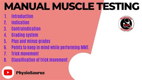 youtube manual muscle testing PDF