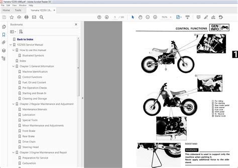 yz250 repair manual download PDF