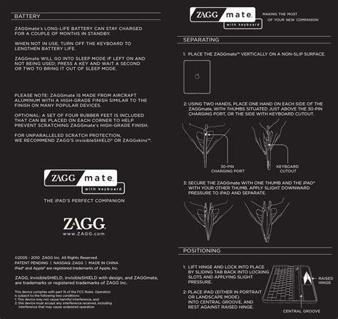zaggmate ipad 1 user manual PDF
