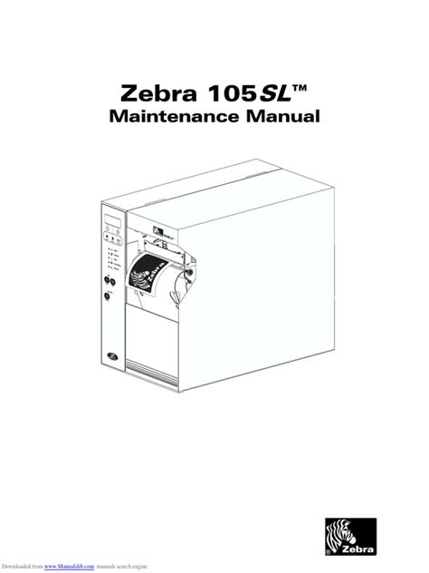 zebra 105sl parts manual PDF