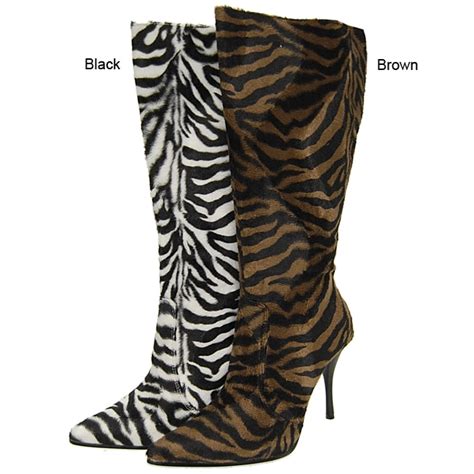 zebra print boots