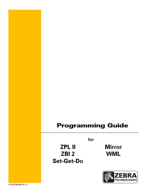zebra zpl programming manual Kindle Editon