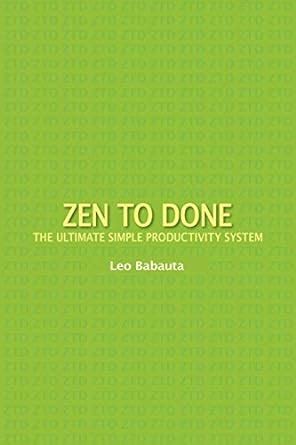 zen to done the ultimate simple productivity system Doc
