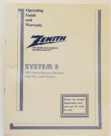 zenith system 3 user manual Epub