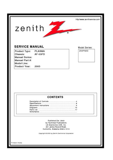 zenith z50px2d service manual Reader