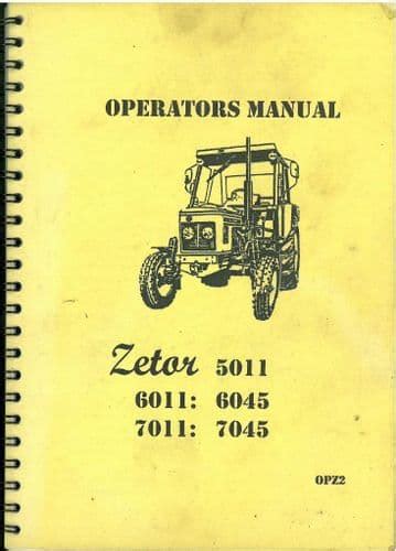 zetor 6011 operator manual PDF