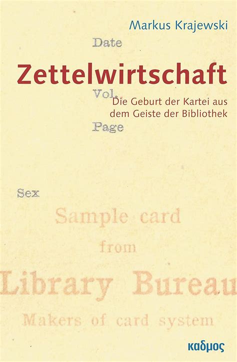 zettelwirtschaft geburt kartei geist bibliothek Kindle Editon