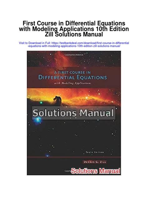 zill first course differential equations solutions manual Reader