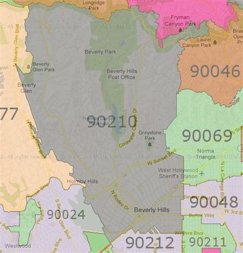 zip code los angeles beverly hills