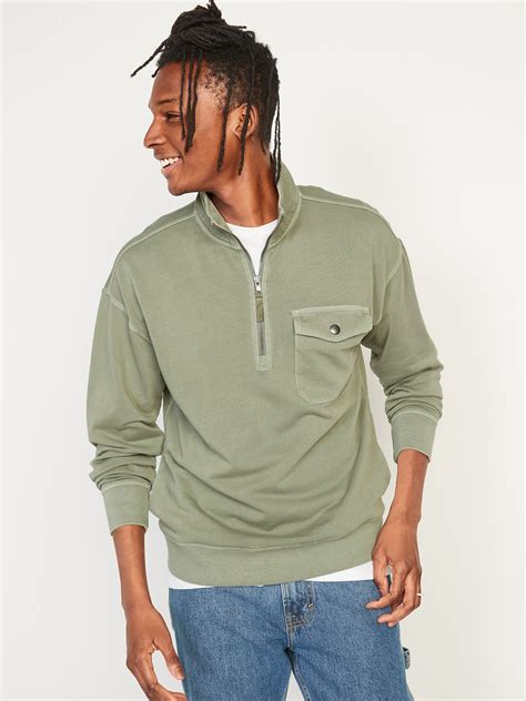 zip pocket sweatshirt