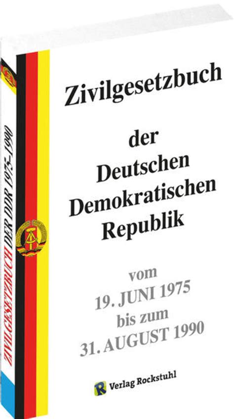 zivilgesetzbuch ddr 1975 1990 deutschen demokratischen ebook PDF