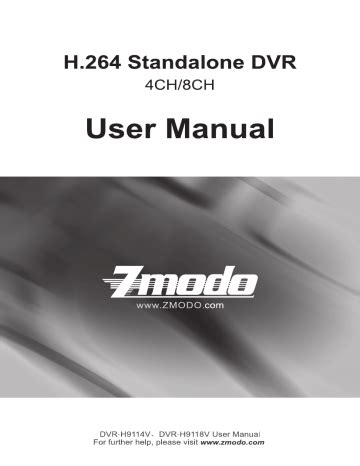 zmodo dvr h9118v manual Doc