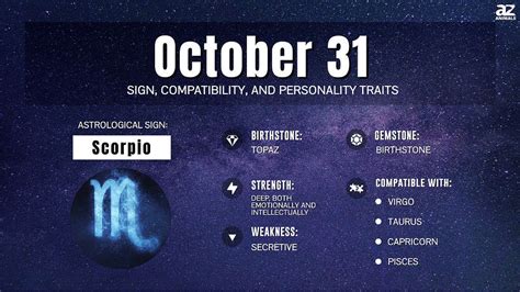 zodiac sign for 31 october