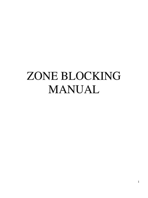 zone blocking manual pdf PDF