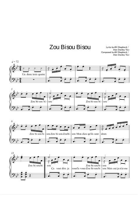 zou bisou bisou sheet music Kindle Editon