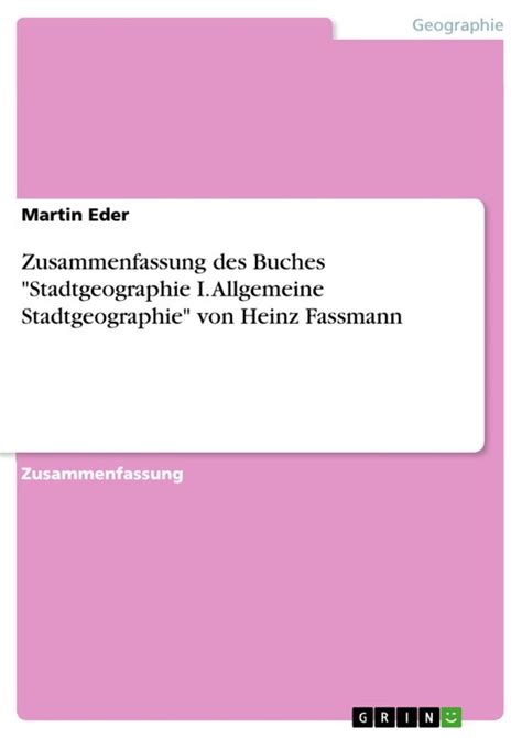 zusammenfassung buches stadtgeographie allgemeine fassmann Epub